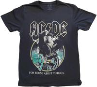 Abbigliamento Ac/Dc: Rock Off - For Those About To Rock Yellow Outlines (T-Shirt