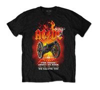 Ac/Dc Ftatr 40Th Flaming ufficiale Uomo maglietta unisex