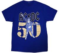 AC/DC Gold Fifty Blue S Maglietta