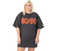 AC/DC Grigio Logo T-shirt oversize a maniche corte Donne