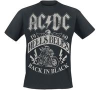 AC/DC Hells Bells 1980 - Heavyweight Uomo T-Shirt Nero 100% Cotone Regular