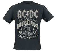 AC/DC Hells Bells 1980 Unisex T-Shirt Nero 100% Cotone Regular