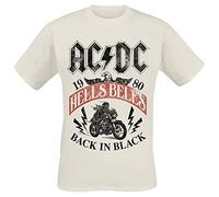 AC/DC Hells Bells 1980 Uomo T-Shirt Beige 100% Cotone Regular