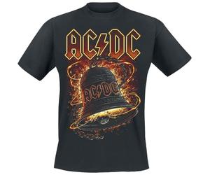 AC/DC Hells Bells Burning Uomo T-Shirt Nero L 100% Cotone Regular