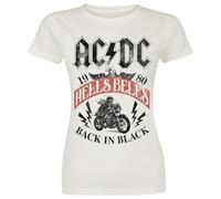 AC/DC Hells Bells Donna T-Shirt Panna 100% Cotone Regular