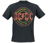 AC/DC - High Voltage Aus. 73 cotone biologico, durevole, per appassionati di AC/DC, Nero , XXL