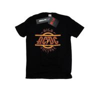 AC/DC High Voltage Maglietta Logo Effetto Invecchiato Uomo (BI6916)