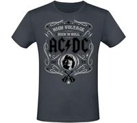 AC/DC High Voltage - Rock 'N' Roll Uomo T-Shirt Carbone XXL 100% Cotone Regular