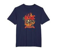 AC/DC - Jingle Hell's Bells Maglietta, Uomo Taglie Grandi, Navy, 2X Tall