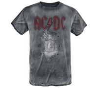 AC/DC Let There Be Rock Uomo T-Shirt Grigio 100% Cotone Regular