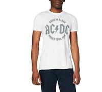 AC/DC Maglietta da Uomo con Logo Tour, Bianco (Bianco Bianco), M
