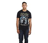 AC/DC Maglietta da Uomo, Nero (Nero Nero), XXL