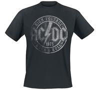 AC/DC - Maglietta High Voltage 1975, colore: Nero, Nero , M