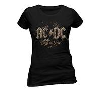 AC/DC - Maglietta Rock or Bust Black (Fitted), Nero , M/tall