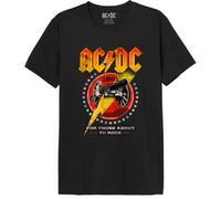 AC/DC MEACDCRTS035 Magliette Donna, Nero, S Uomo
