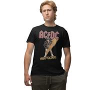 AC/DC MEACDCRTS053 Magliette Donna, Nero, XS Uomo