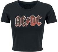 AC/DC Metal Logo Donna T-Shirt Nero 95% Cotone, 5% Spandex Regular