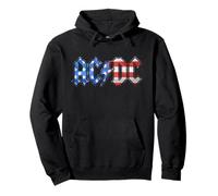 AC/DC Old Glory Bandiera Americana Logo Felpa con Cappuccio