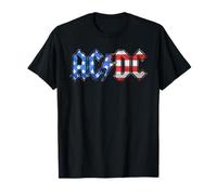 AC/DC Old Glory Bandiera Americana Logo Maglietta