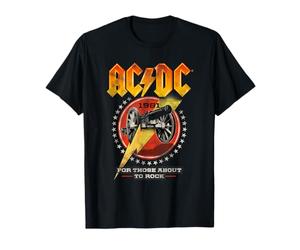 AC/DC per coloro che stanno per rock angosciato cannone e stelle Maglietta