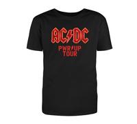AC/DC - PWR UP Tour 2024 - Maglietta per fan sostenibile, resistente, Europa Tour 2024, stampa posteriore con dati tour, cotone, nero (DE/NL/SE/PL, alfanumerico, XL, regolare, nero), Nero , XL