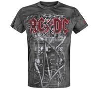 AC/DC PWR Wires Uomo T-Shirt Grigio 4XL 100% Cotone Regular