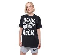 AC/DC Pyjamas for Those About To Rock Guitar Band Logo Nuovo Ufficiale Nero Size M
