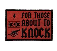 Pyramid Doormat Acdc For Those About To Knock Rosso