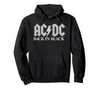 AC/DC Retro con Logo Nero Felpa con Cappuccio