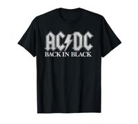 AC/DC Retro con Logo Nero Maglietta