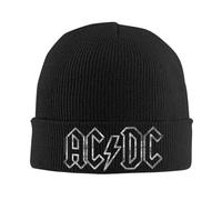 AC-DC Rock Music Band Logo frastagliato Cappello Lavorato a Maglia Berretti Autunno Inverno Cappelli Caldi Unisex Casual Berretti per Uomini Donne Regali, Calore Invernale