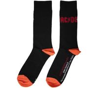 Ac/Dc Rosso Voltage Band Logo Ankle Calzini Size One Size