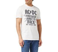 AC/DC Salute T-Camicia, Bianco (Bianco Bianco), M Uomo