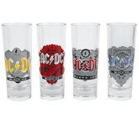 AC/DC SGAC01 Shot Glasses, Glass, Transparent, 4 x 4 x 10.5 cm