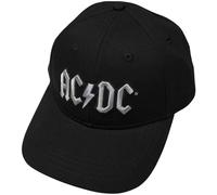 AC/DC Silver Logo Cappello Black