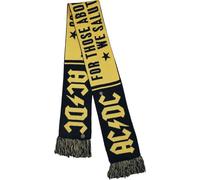 AC/DC Soccer Scarf Uomo Sciarpa nero/giallo 100% Acrilica