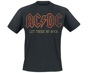 AC/DC Sounds Light Drums Guitar Uomo T-Shirt Nero 3XL 100% Cotone Regular