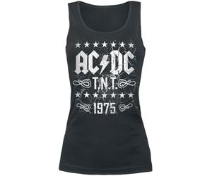 AC/DC T.N.T. 1975 Donna Top Nero 100% Cotone Regular