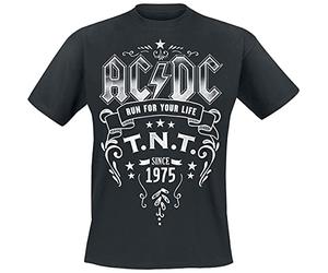 AC/DC T.N.T. Uomo T-Shirt Nero M 100% Cotone Regular