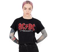 AC/DC T-Shirt T-Shirt Ritagliata Lascia Che Ci Sia l'album Rock Black Crop Top XL