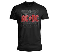AC/DC T Shirt Ufficiale Black Ice. Maglietta Unisex in Cotone. Maglia Rock vestibilità Regular per Adulto e Ragazzo M