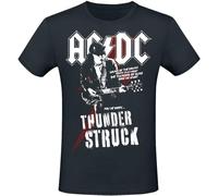 AC/DC Thunderstruck Uomo T-Shirt Nero 4XL 100% Cotone Regular