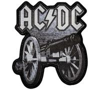 AC/DC Toppa con scritta in inglese "For those about to rock iron", nero/grigio, Taglia unica