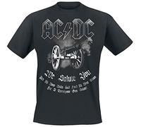 AC/DC We Salute You Uomo T-Shirt Nero 100% Cotone Regular
