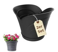 Bama vaso tulipano set 2 vasi col. grigio cm. 34,5x19x30 h - Bama