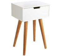 AC Design Furniture 0000060638 Comodino, Mariela, Legno, Bianco, 30 x 40 x 61,5 cm