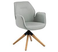 AC Design Furniture Aurelia - Sedia per sala da pranzo, 91 x 60,5 x 58,5 cm, effetto quercia, colore: grigio chiaro/legno