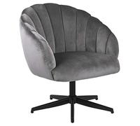 AC Design Furniture Denise Armchair, Fabric, grigio, L 76 x H 84 cm