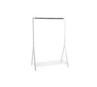 AC Design Furniture Keld Stand Appendiabiti Con Ripiano Bianco Multifunzionale Attaccapanni Porta in Metallo Camera da Letto L: 117 x P: 59 x A: 165 cm