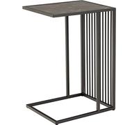 AC Design Furniture Steffen - Tavolo per laptop in marmo nero con telaio in metallo, tavolino portatile da lavoro, supporto per laptop e letto, piccolo divano per laptop, mobili da soggiorno